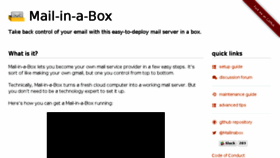 What Mailinabox.email website looked like in 2018 (6 years ago)