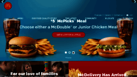 What Mcdonalds.ca website looked like in 2018 (6 years ago)