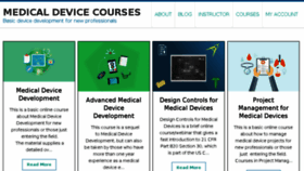 What Medicaldevicecourses.com website looked like in 2018 (6 years ago)
