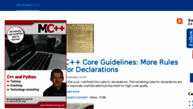 What Modernescpp.com website looked like in 2018 (6 years ago)