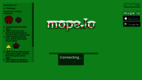 What Mope.io website looked like in 2018 (8 years ago)