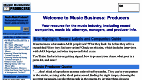 What Music-business-producer.com website looked like in 2018 (6 years ago)