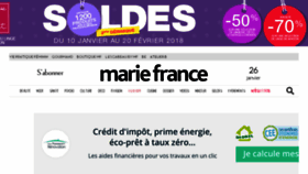 What Mariefrance.fr website looked like in 2018 (6 years ago)