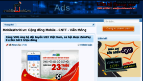 What Mobileworld.vn website looked like in 2018 (6 years ago)