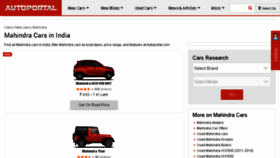 What Mahindra.autoportal.com website looked like in 2018 (6 years ago)