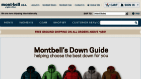 What Montbell.us website looked like in 2018 (6 years ago)