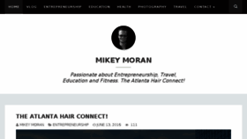 What Mikeymoran.com website looked like in 2018 (6 years ago)