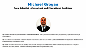 What Michaeljgrogan.com website looked like in 2018 (6 years ago)