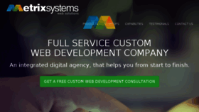 What Metrixsystems.com website looked like in 2018 (6 years ago)