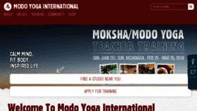 What Modoyoga.com website looked like in 2018 (6 years ago)