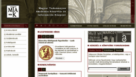 What Mtak.hu website looked like in 2018 (6 years ago)