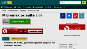What Micromax-pc-suite.soft112.com website looked like in 2018 (6 years ago)