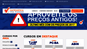 What Matematicaprapassar.com.br website looked like in 2018 (6 years ago)