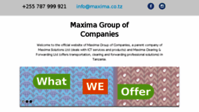 What Maxima.co.tz website looked like in 2018 (6 years ago)