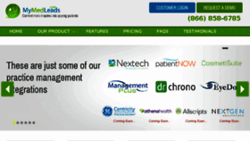 What Mymedleads.com website looked like in 2018 (6 years ago)