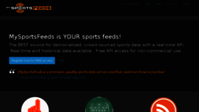 What Mysportsfeeds.com website looked like in 2018 (6 years ago)
