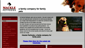 What Macklepetfoods.com website looked like in 2018 (6 years ago)