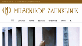 What Musenhof-zahnklinik.de website looked like in 2018 (6 years ago)