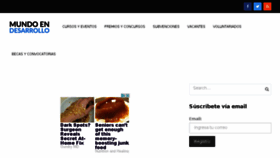 What Mundoendesarrollo.org website looked like in 2018 (6 years ago)