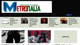 What Metronaija.ng website looked like in 2018 (6 years ago)