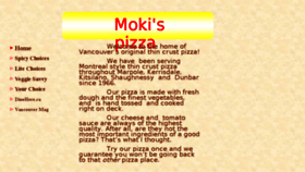 What Mokispizza.com website looked like in 2018 (6 years ago)