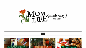 What Momlifemadeeasy.com website looked like in 2018 (6 years ago)