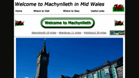 What Machynlleth.net website looked like in 2018 (6 years ago)