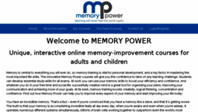 What Memorypower.org website looked like in 2018 (6 years ago)