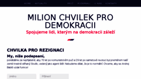 What Milionchvilek.cz website looked like in 2018 (6 years ago)