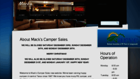 What Mackscampersales.com website looked like in 2018 (6 years ago)