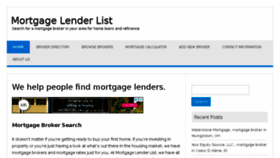 What Mortgagelenderlist.org website looked like in 2018 (6 years ago)