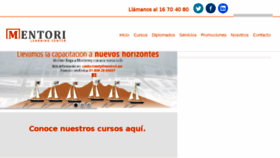 What Mentori.mx website looked like in 2018 (6 years ago)