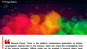 What Mosqueprayertimes.com website looked like in 2018 (6 years ago)