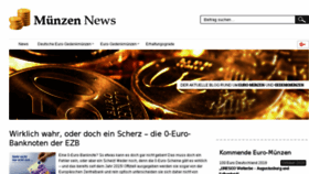 What Muenzen-news.de website looked like in 2018 (6 years ago)
