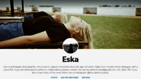 What My-name-is-eska.com website looked like in 2018 (6 years ago)