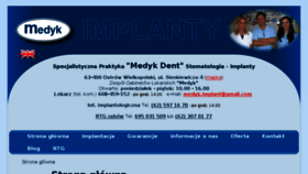 What Medykdent.pl website looked like in 2018 (6 years ago)