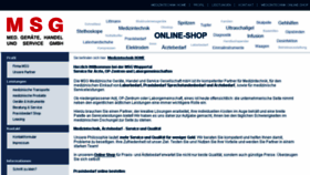What Msg-medizintechnik.de website looked like in 2018 (6 years ago)