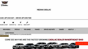 What Medinacadillac.com website looked like in 2018 (6 years ago)
