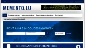 What Memento.lu website looked like in 2018 (6 years ago)