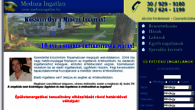 What Meduzaingatlan.hu website looked like in 2018 (6 years ago)
