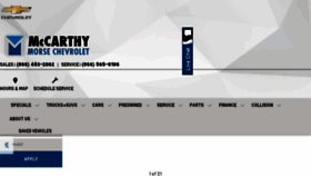 What Mccarthymorsechevrolet.com website looked like in 2018 (6 years ago)