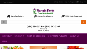 What Marvelsflowers.com website looked like in 2018 (6 years ago)