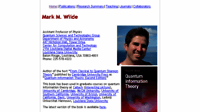 What Markwilde.com website looked like in 2018 (6 years ago)