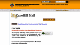 What Mail.mycavehill.uwi.edu website looked like in 2018 (6 years ago)