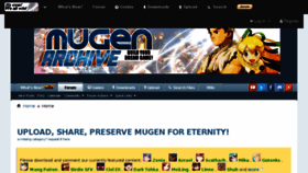 What Mugenarchive.com website looked like in 2018 (6 years ago)