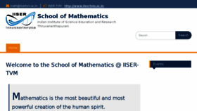 What Maths.iisertvm.ac.in website looked like in 2018 (6 years ago)