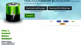 What Macbookbatterydatabase.com website looked like in 2018 (6 years ago)