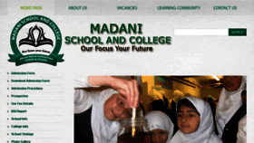 What Madanischoolandcollege.com website looked like in 2018 (6 years ago)