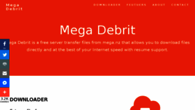 What Mega-debrit.com website looked like in 2018 (6 years ago)