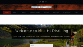 What Milehidistilling.com website looked like in 2018 (6 years ago)